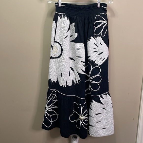 Anthropologie Maeve Embroidered & Beaded Long Skirt XS - Picture 2 of 5